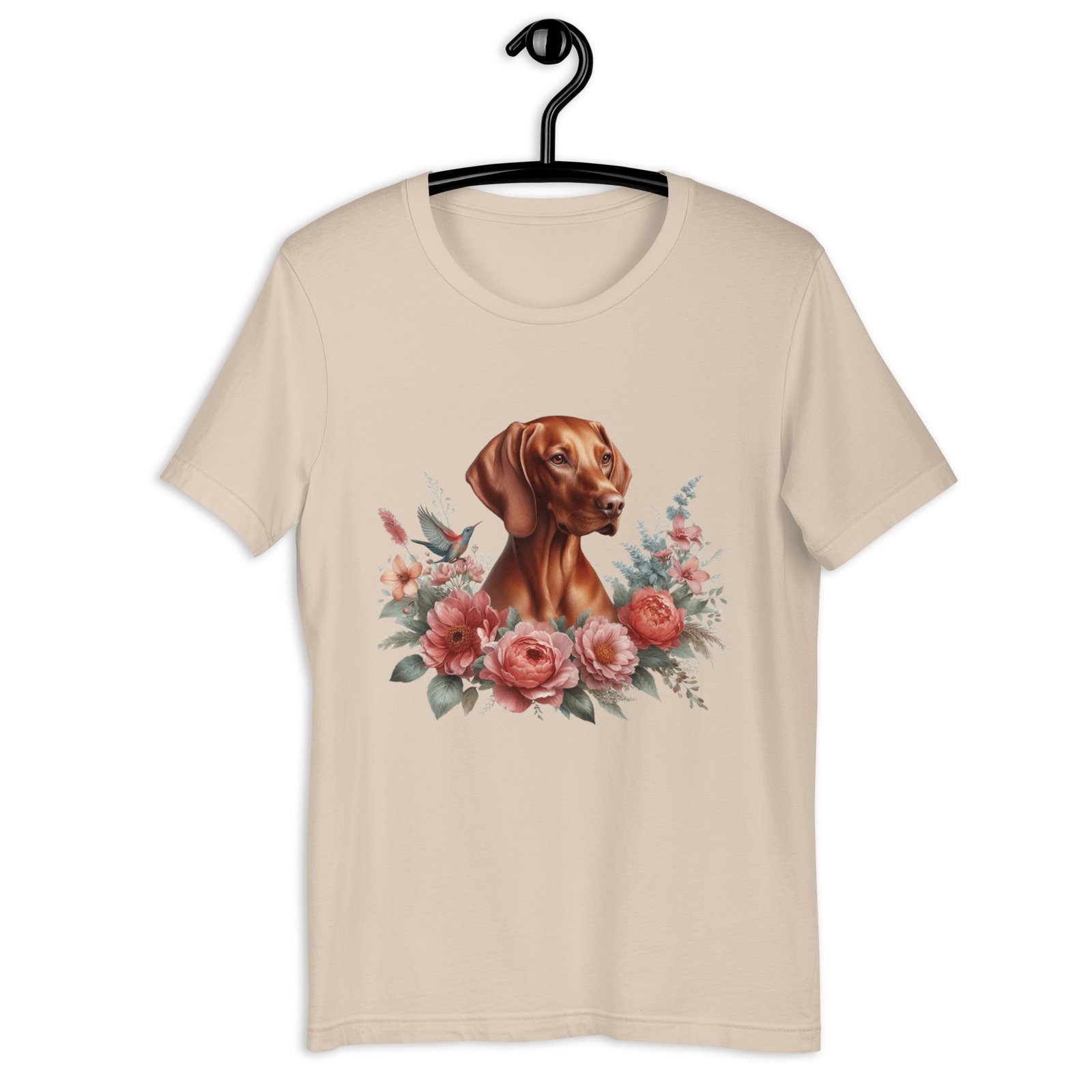 Marškinėliai - Vižlas gėlėse - Image 3